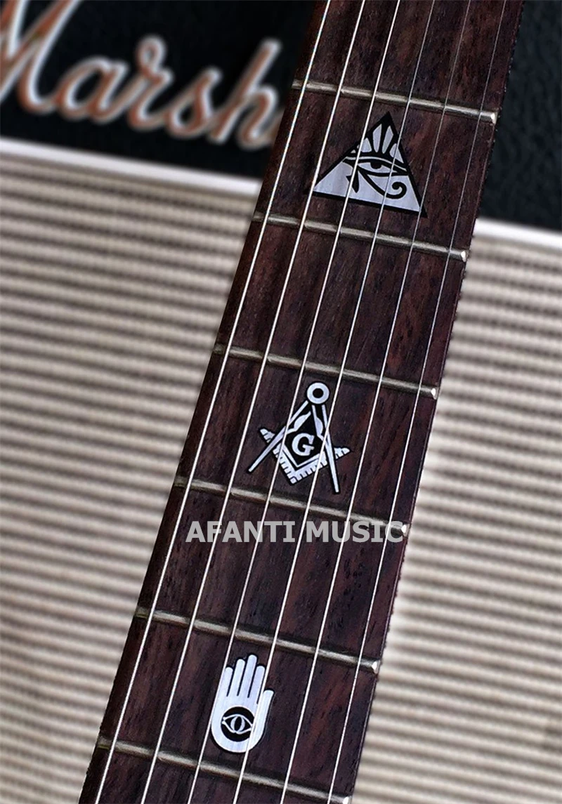 Afanti музыка гитара палец доски Наклейка/наклейка Shell/в индивидуальном стиле инкрустация(FPD-125