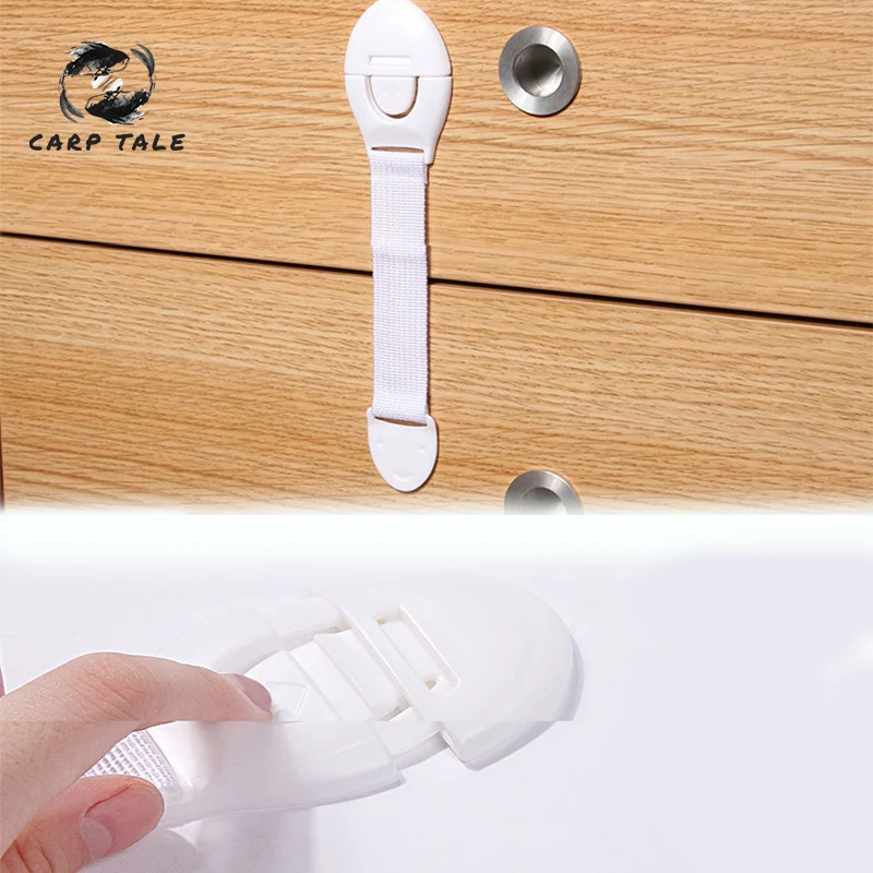 

10pcs/set Plastic Locks Straps Protection Drawer Cabinet Safety Lock Baby Drawer Door Cabinet Cupboard Lock Safety Plastic Locks