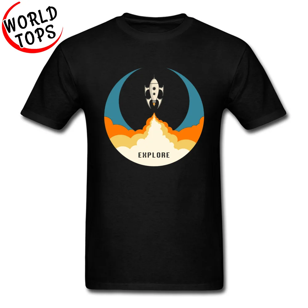 

Design EXPLORE Manned Spacecraft T Shirt Rocket Launch Spaceship Airship Mars Star Wars Tshirts For Men Newest Discount Tees