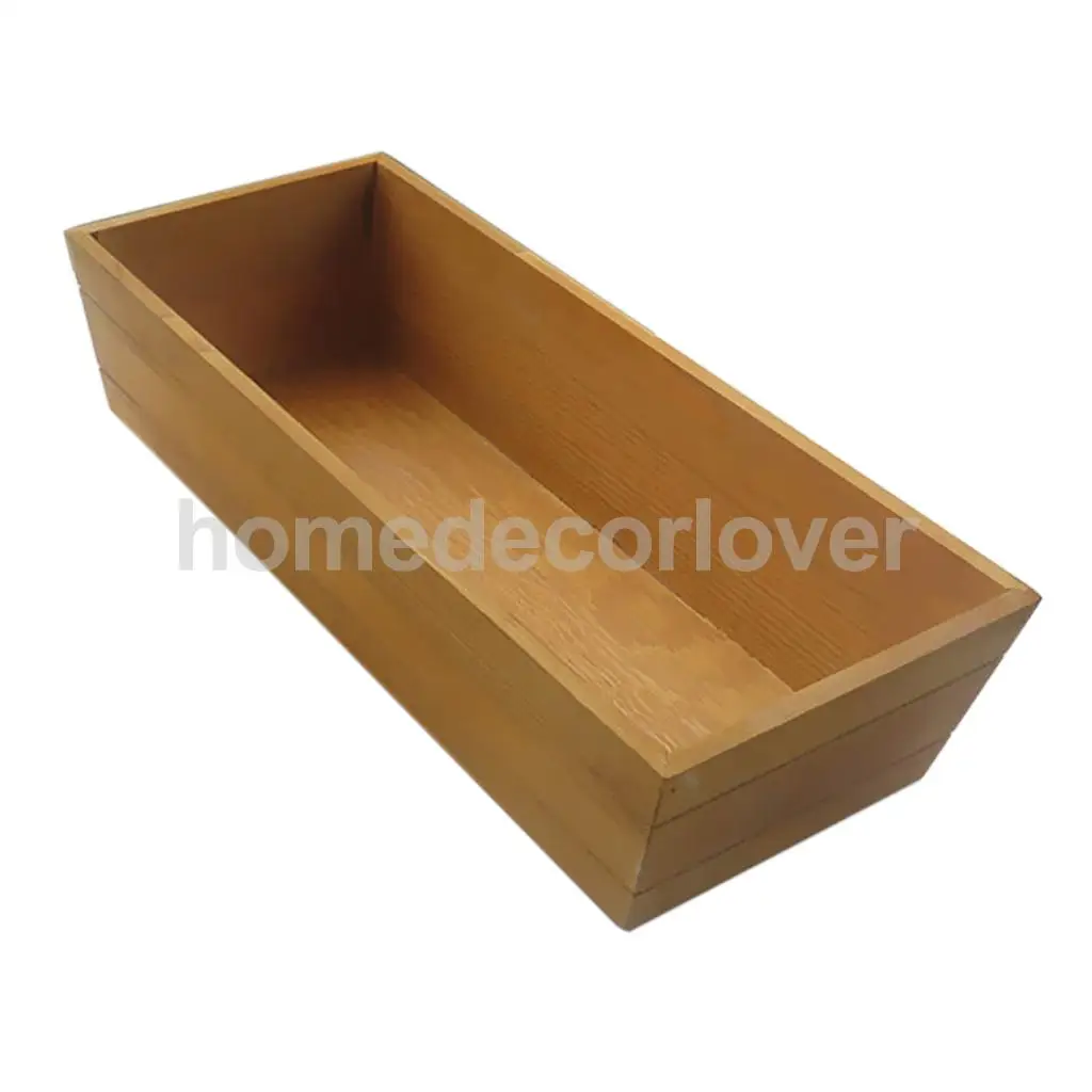Wooden Succulent Plant Flower Bed Pot Through Box Garden Planter 34cm/35.5cm