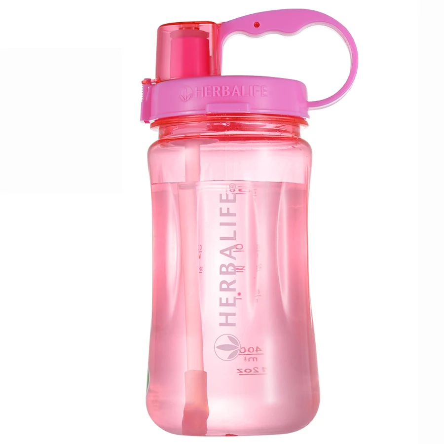 1000 мл Herbalife питательная Спортивная походная бутылка для воды фитнес соломенная пищевая пластиковая бутылка для воды - Цвет: Pink 1000ml
