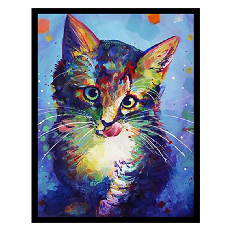 

Diamond Painting / Cross Stitch 5D DIY Animal Cat Diamond Embroidery / Sticker