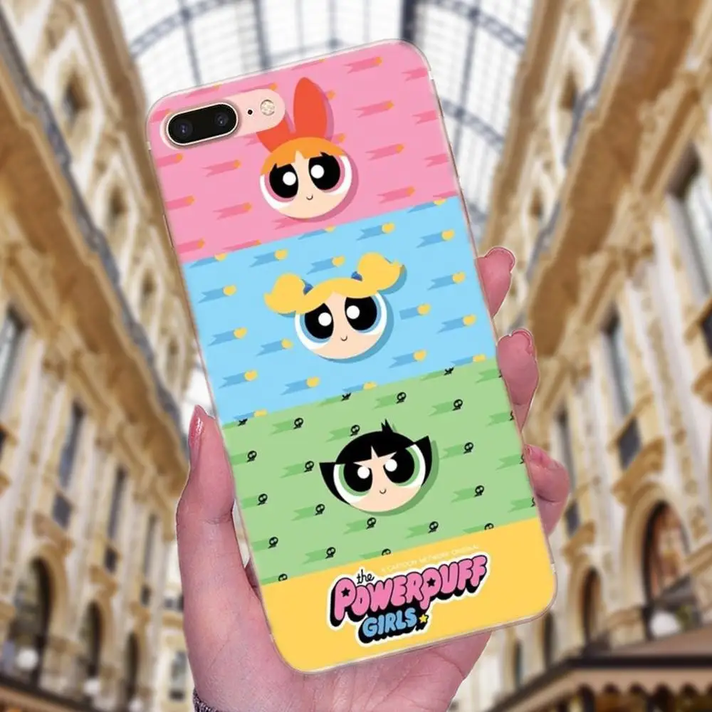 Мягкий чехол для телефона Powerpuff Girls для samsung Galaxy Note 5 8 9 S3 S4 S5 S6 S7 S8 S9 S10 mini Edge Plus Lite - Цвет: as picture