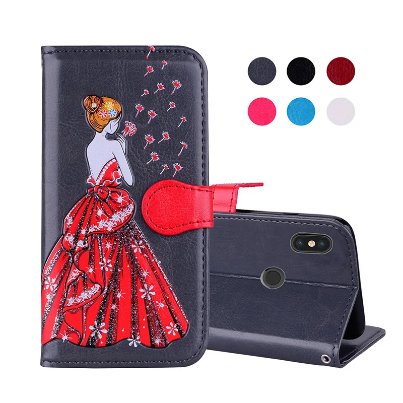 dress girl leather case xiaomi redmi note 5 pro (1)