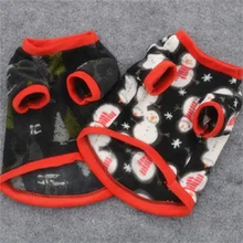 100pcs Deer Snowman Christmas Dog Hoodies Coat Jacket Pet Clothes Puppy Clothing Warm Cotton Pitbull Clothes WA1392