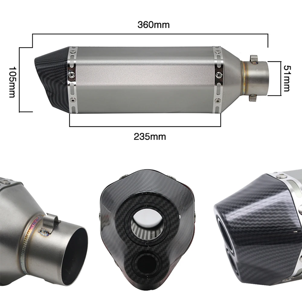 Выхлопная труба для мотоцикла Alconstar глушитель Honda CB400 CBR250 KTM EXC DUKE Benelli Slip