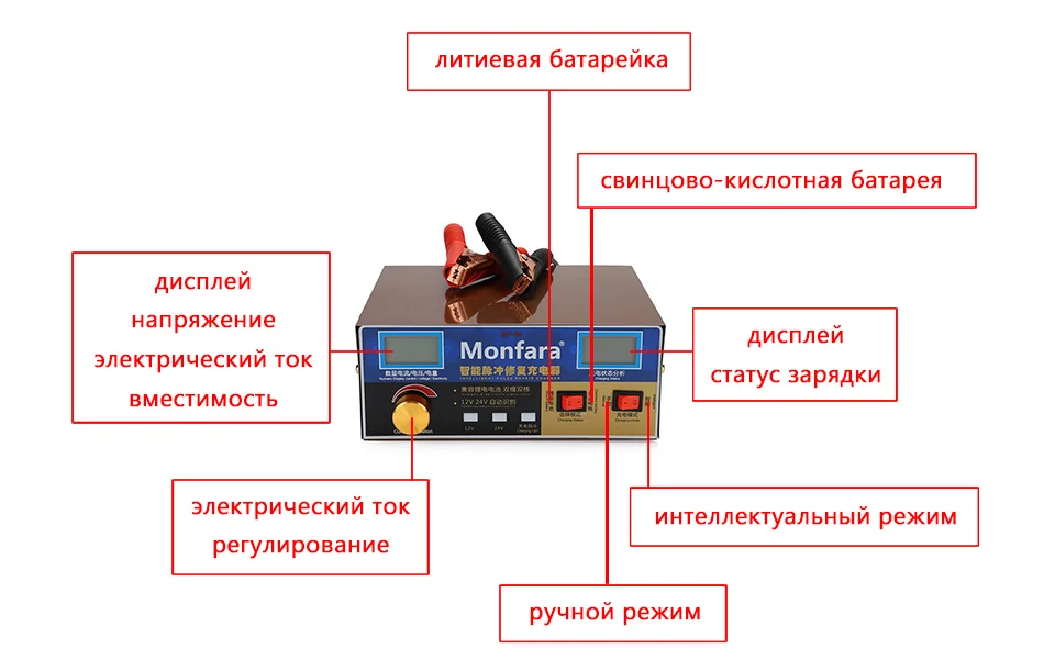 12 В 24 В профессиональная автомобильная батарея зарядное устройство для 24 вольт мотоцикл трехколесный велосипед лодка свинцово-кислотный AGM гель 12 В литий-ионный литиевый ЖК-дисплей