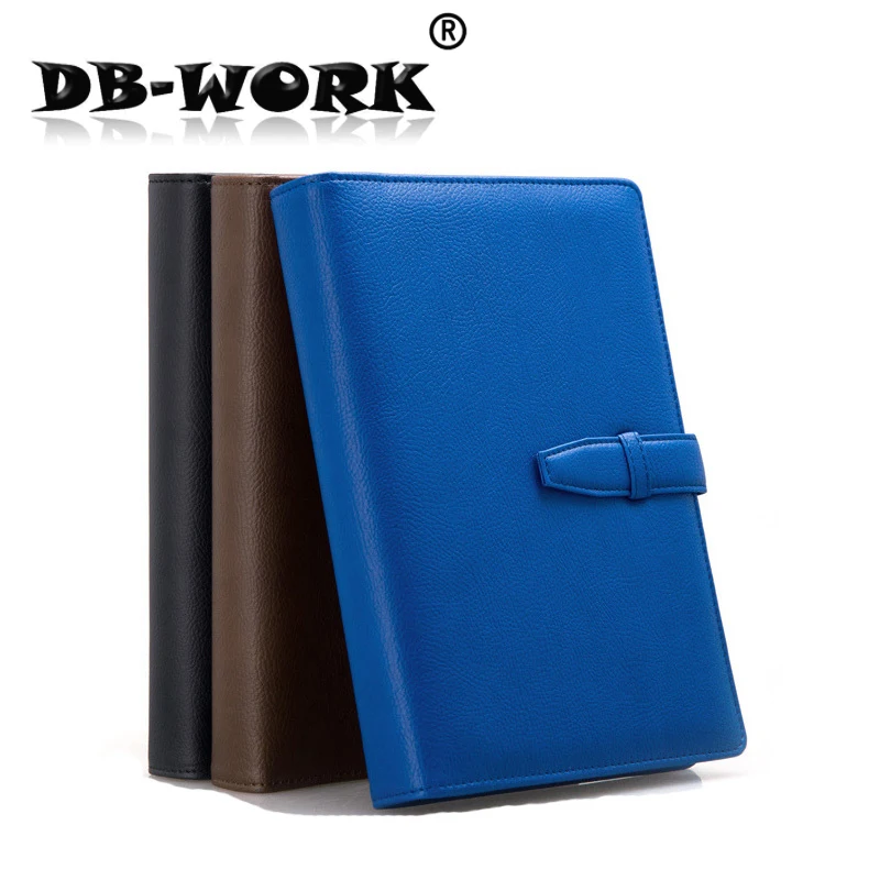 2018 A5 retro buckle loose the high-grade leather notebook business notebook diary custom stationery 2018 office stationery leather high grade diary loose leaf notebook a5 business notebook