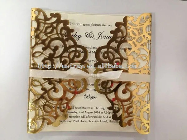 Whole Wedding Invitation Supplies Promotion For Express Free Shipping Whole 100pcs Lot Wishmade Quality White Flower Lace Wedding Invitation Card Supplies