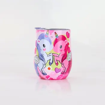 

Free Custom Red Wine Glass Ice Beer Mug Cold Cup 9oz Stainless Steel Vacuum flask Office Drinking Water Christmas Gift Q16