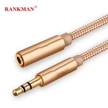 Rankman 3.5mm Jack Male to Female 3.5mm Extension Audio Cable Stereo AUX Cord Line for PC MP3 Speaker Phone Car Earphone