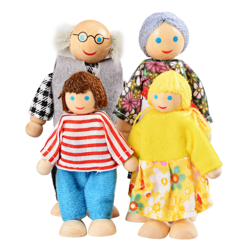 Kawaii Happy Family Wooden Toys Gifts