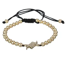 Ювелирные изделия медные бусины ручной работы Сплав с Hawk коготь четыре цвета браслет для мужчин