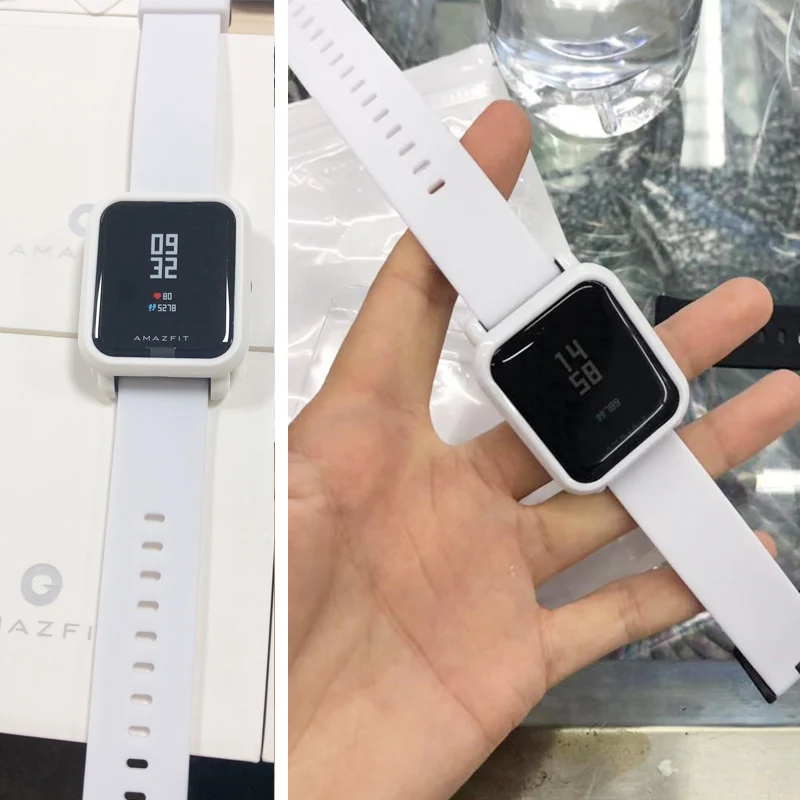 Белый ремешок для часов Xiaomi Huami Amazfit Bip силиконовый BIT PACE Lite Молодежные умные часы