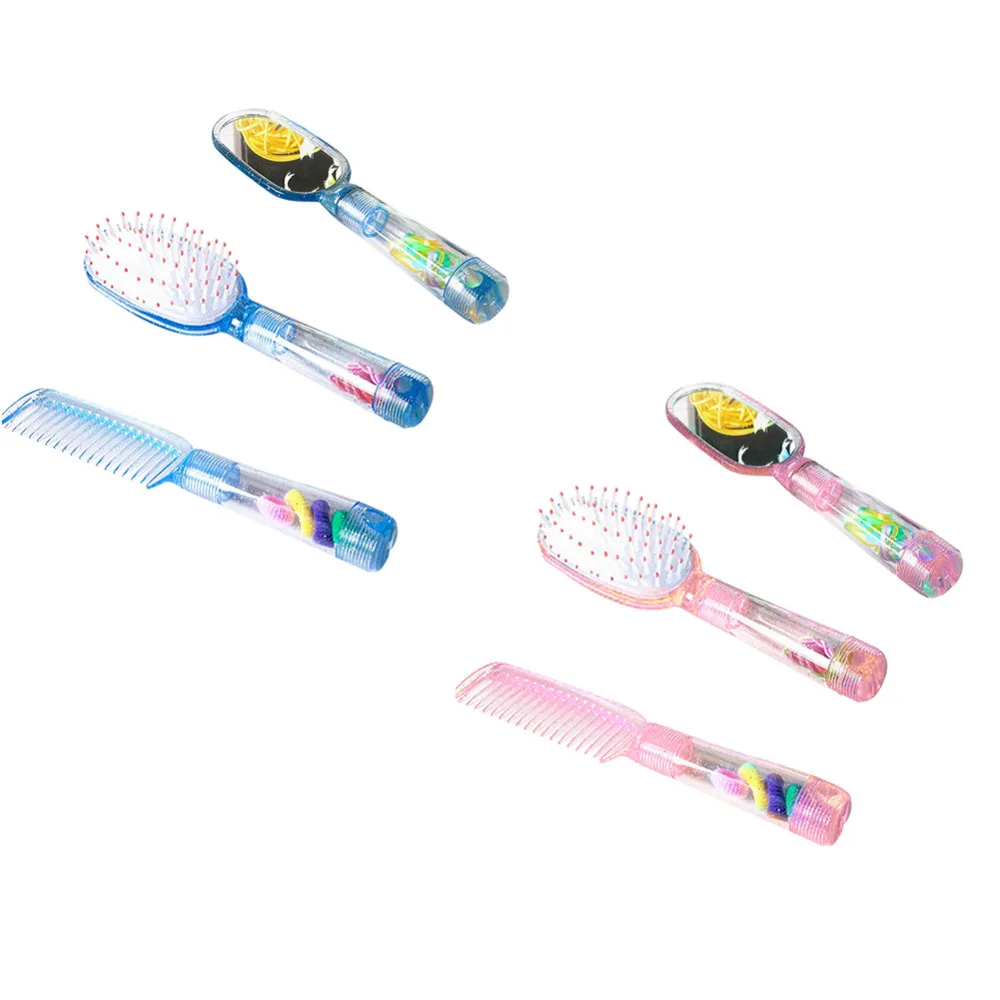 1 Set/3 Pcs Makeup Salon Hair Comb Set Fashinal Hair Brush with Mirror Hairbrush for Kids