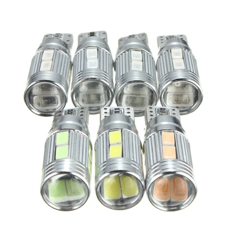 

High Quality T10 W5W 194 168 10 LED 5630 SMD Canbus Error Free Car Auto Bulb Xenon White Side Wedge Parking Lights Lamp DC12V