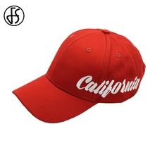 FS Summer Red Green Baseball Cap For Men Women Full Hat Fashion Streetwear Letter Bone Gorra Hip Hop Dad Caps Casquettes Homme