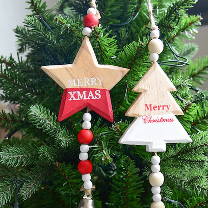 Рождественские деревянные подвески, креативный деревянный подарок для детей, сделай сам, орнамент с рождественской елкой, украшения для рождественской вечеринки, украшения для дома