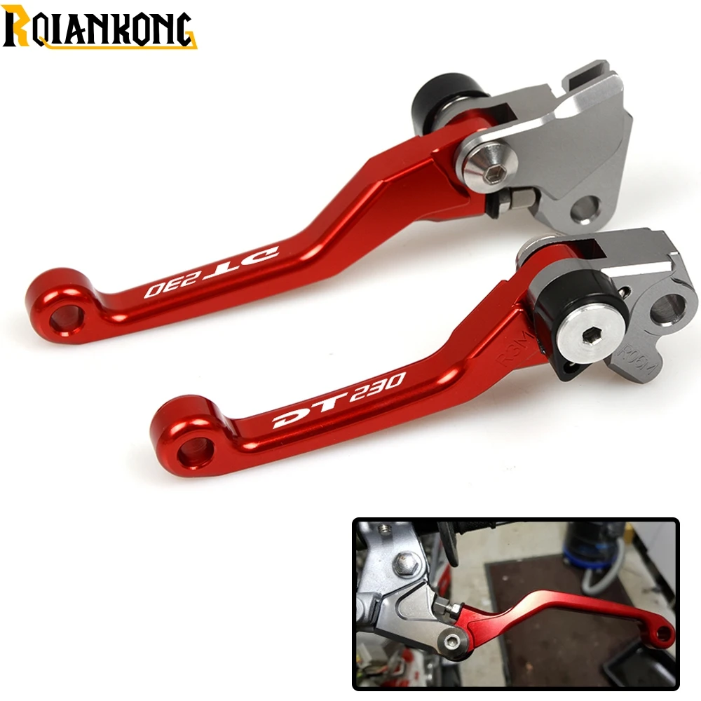 

Motorcycle Accessories CNC Pivot Brake Clutch Levers For yamaha DT230LANZA 1997 1998 1999 DT230 LANZA logo DT230LANZA