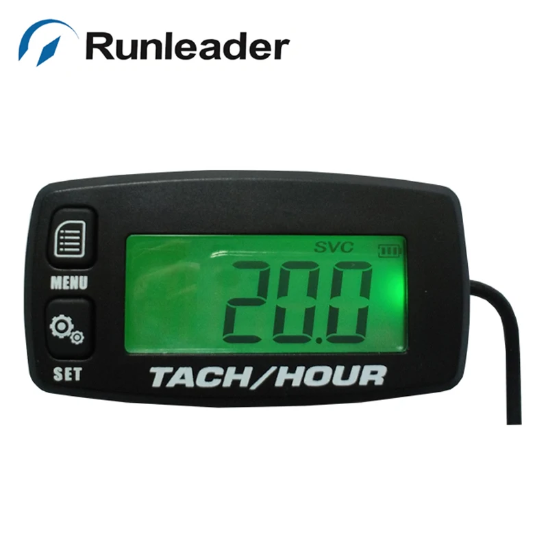 Digital Tachometer,RPM Meter,Inductive Hour Meter for 2 Stroke /& 4 Stroke Small Engine Replaceable Battery Waterproof Tachometer for Marine ATV Motorcycle UTV