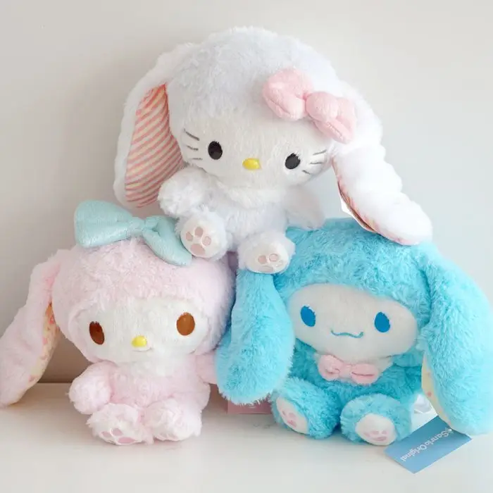 

20pcs/lot new brand 20cm cute melody kitty cosplay rabbit plush toys cinnamoroll plush toy for kids gifts