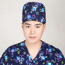 New Design Pattern Print 100% Cotton Unisex Surgical Cap Dental Clinic Anesthesia Hat Medical Accessories Ajustable Doctors Caps