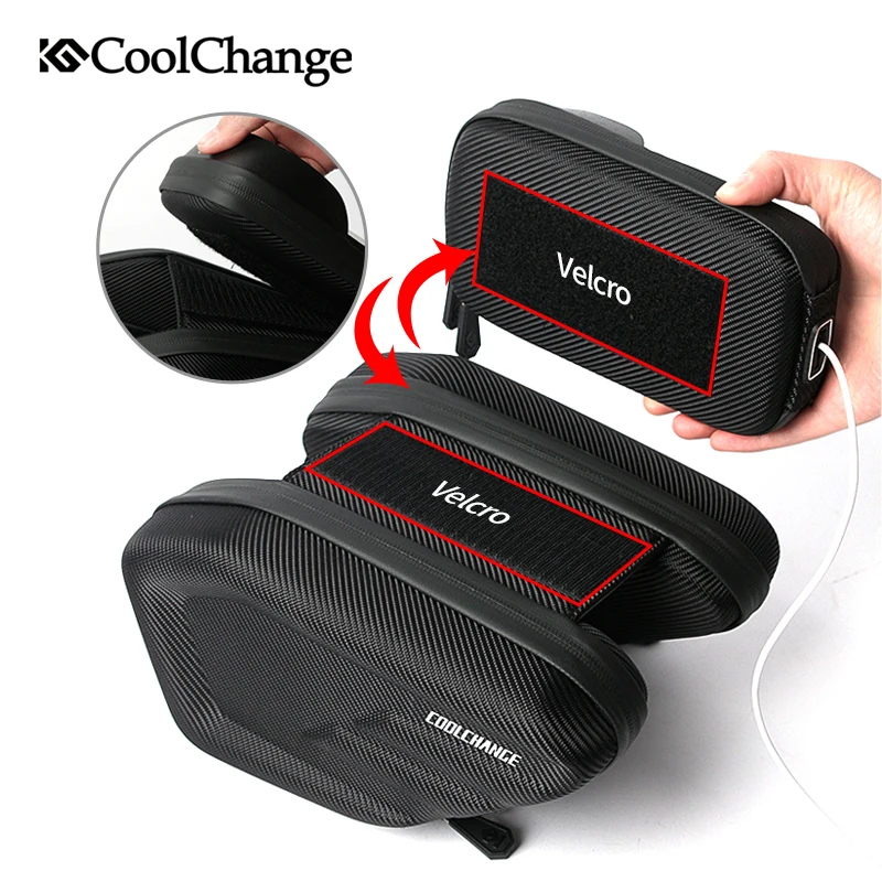  CoolChange Waterproof Bike Bag Frame Front Head Top Tube Cycling Bag Double IPouch 6.2 Inch Touch S - 32849782542