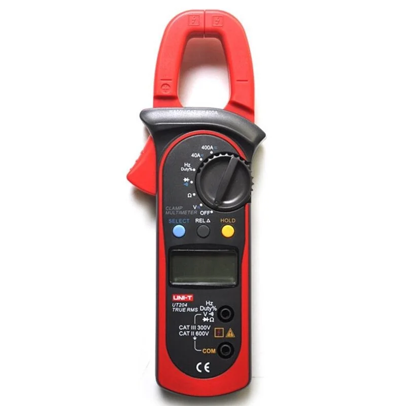 

UNI-T UT204 True RMS Auto Range Digital Clamp Meters AC/DC Voltage Current Resistance Frequency Multimeter