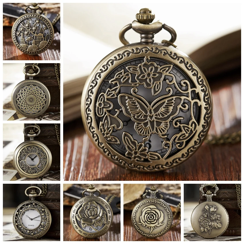 

Vintage Retro Follower Pocket Watch Chain Women Men Quartz Pocket Watches Pendant Hour Gift Relogio De Bolso