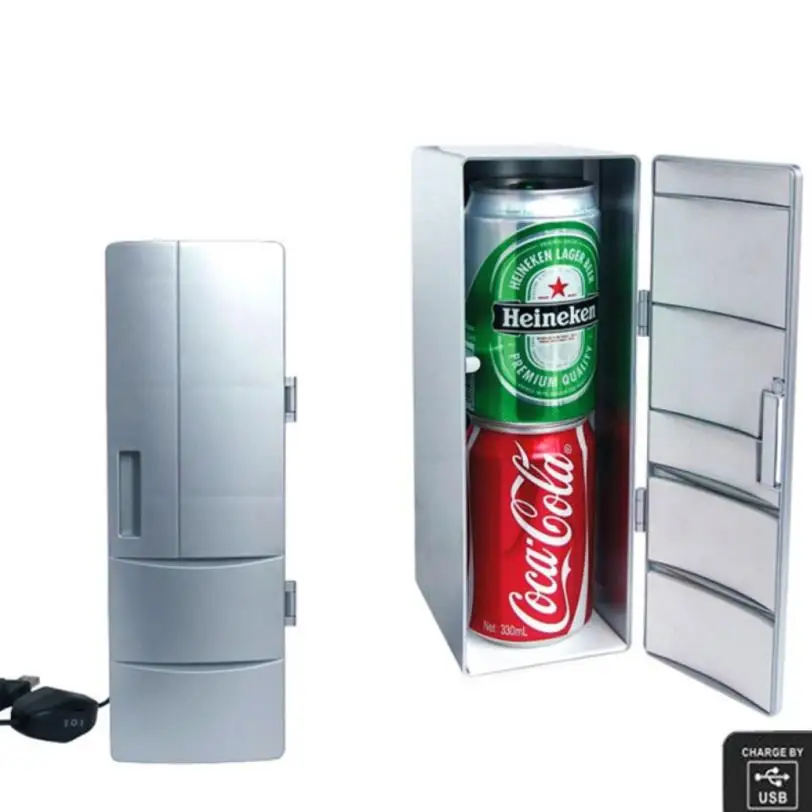 

mini usb fridge cooler Heater cool refrigerator Dual use home dormitory DC 5Vcar office refrigerator computer wine cooler