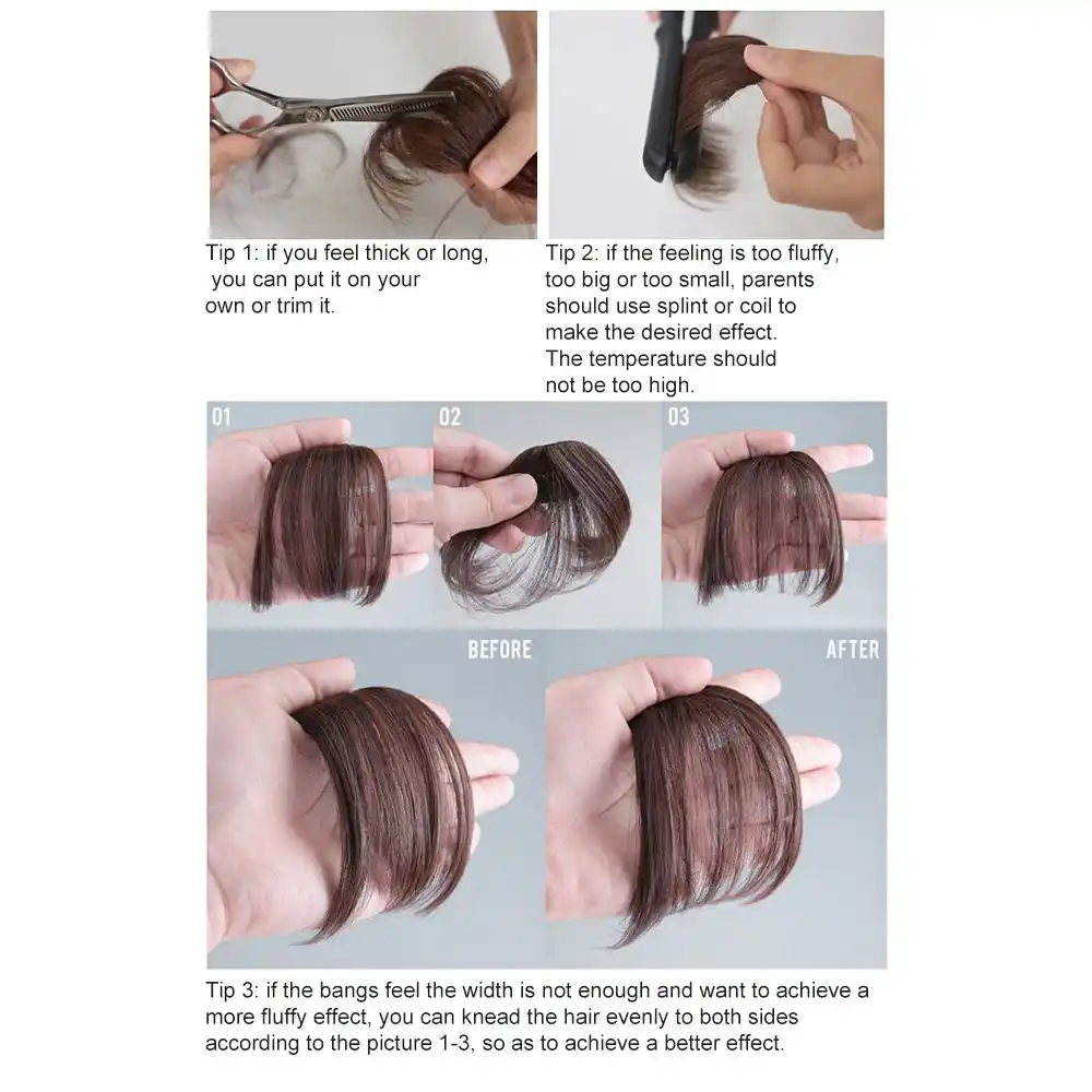 Fake Fringe Hair Bangs Clip Ons Short Straight Front Neat Wedding Synthetic Clip In Hair Pieces Bangs For Women Training Head Aliexpress