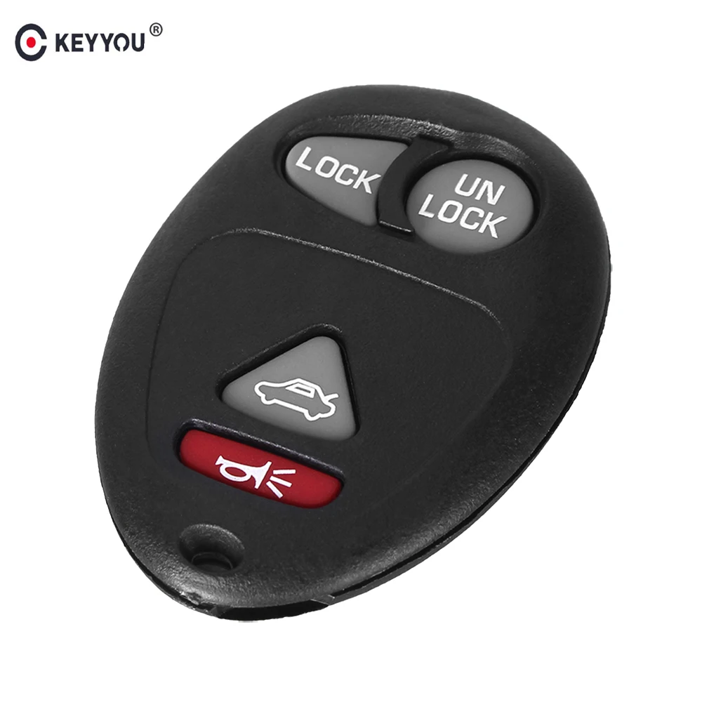 

KEYYOU Remote Car Key Shell Case Fob 4 (3+1) Buttons For Buick GM Chevy Pontiac Rendezvous 2002 - 2007 Car Blank Key