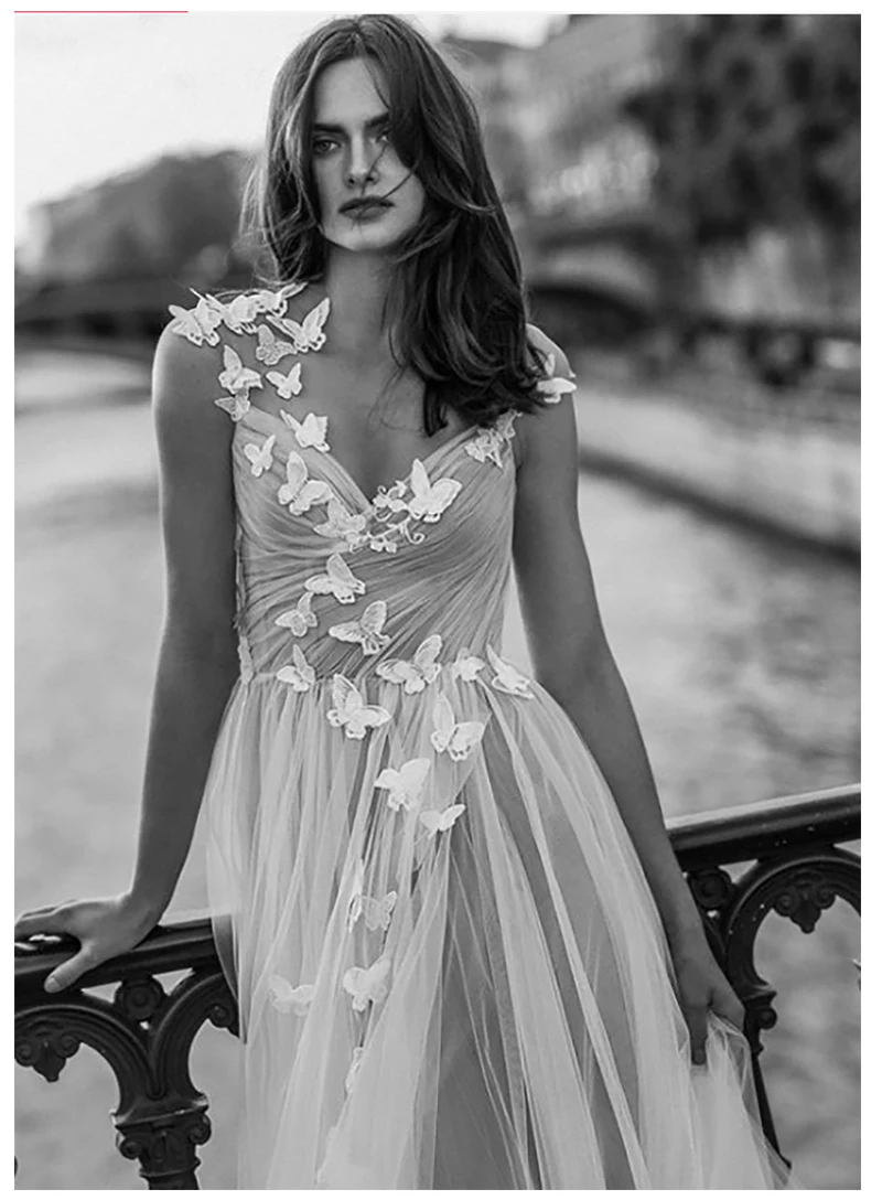 LORIE Strand Trouwjurk 3D Bloemen Vestidos de novia Vintage Wit Ivoor Bladerdeeg Tule Bridal Dress floor Lengte Bruidsjurken LORIE Strand Trouwjurk 3D Bloemen Vestidos de novia Vintage Wit Ivoor Bladerdeeg Tule Bridal Dress floor Lengte Bruidsjurken