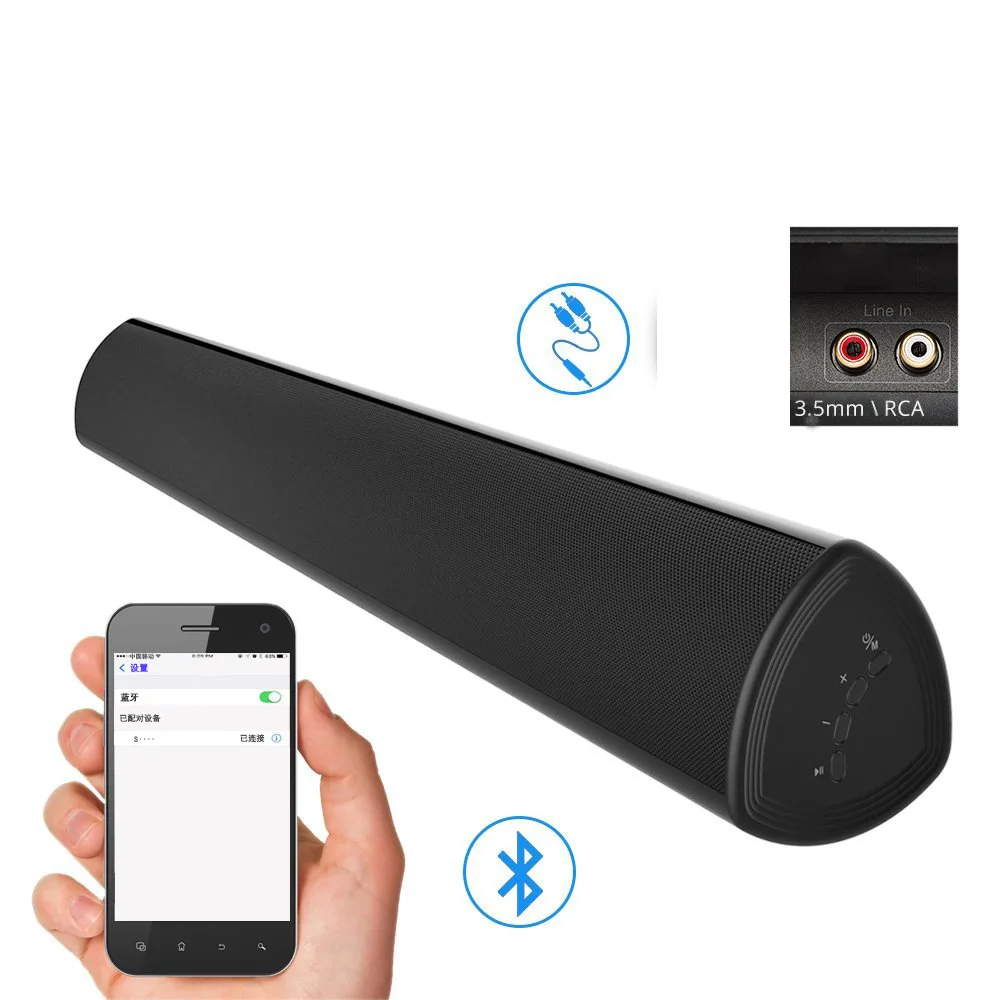 

Home Theater Sound System Soundbar TV Bluetooth Speaker Support Optical AUX Coaxial TV Sound Bar And Subwoofer Speaker