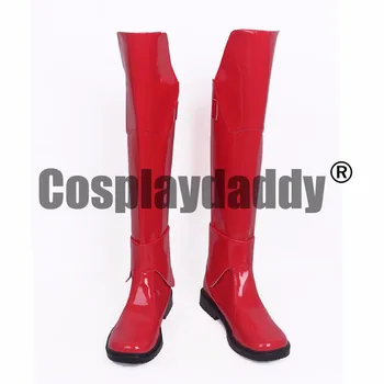 

Star Wars 8 The Last Jedi Elite Praetorian Guard Red Long Cosplay Boots Shoes S008