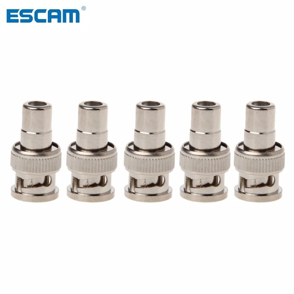 ESCAM-Adaptador de conector Coaxial hembra, 5x macho BNC a RCA, para videovigilancia CCTV