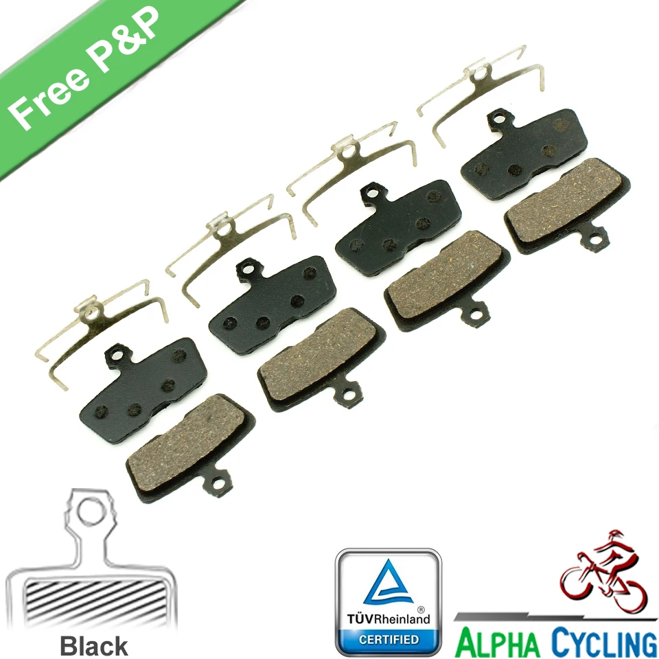 

Bicycle Brake Pads for AVID Code R or for SRAM CODE R (2011 to Now) Hydraulic Disc Brake, 4 Pairs, Resin Black Class