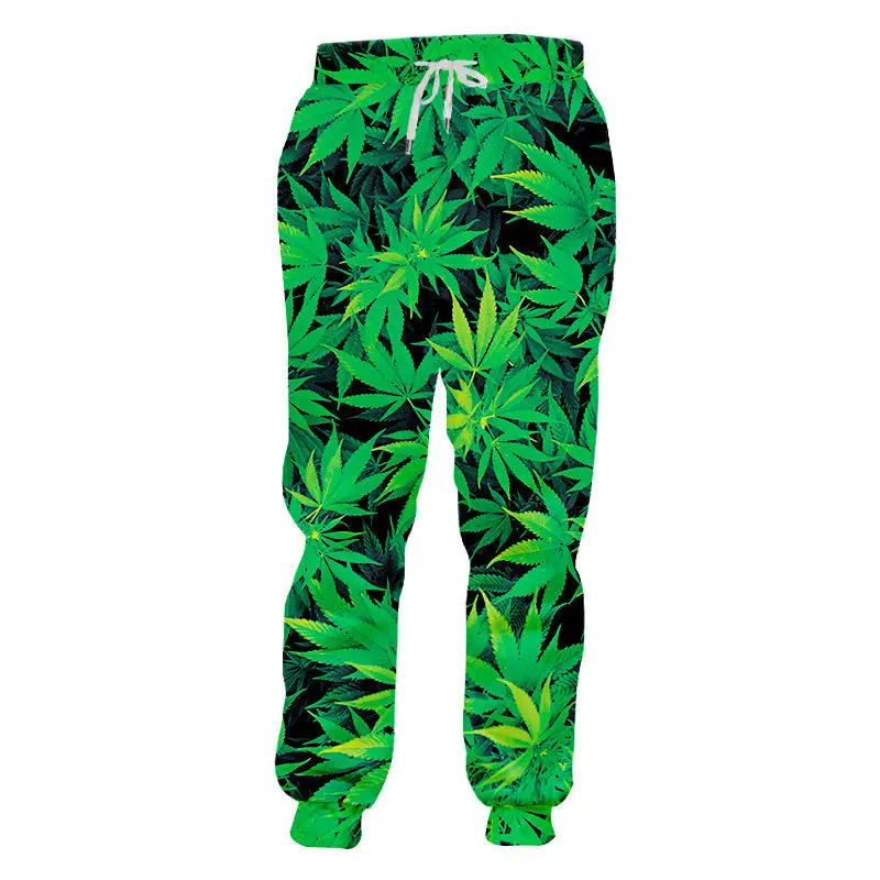 Fashion Weeds Pants Unisex 3D Smoking Leaf Print Casual Loose Trousers Streetwear Hip Hop Active Sports Joggers Sweatpants S-4XL (1)