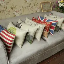 30x50 45x45 см Флаг башня дерево Мода ретро износостойкая Толстая хлопковая льняная наволочка с принтом Подушка домашний декор для дивана-кровати
