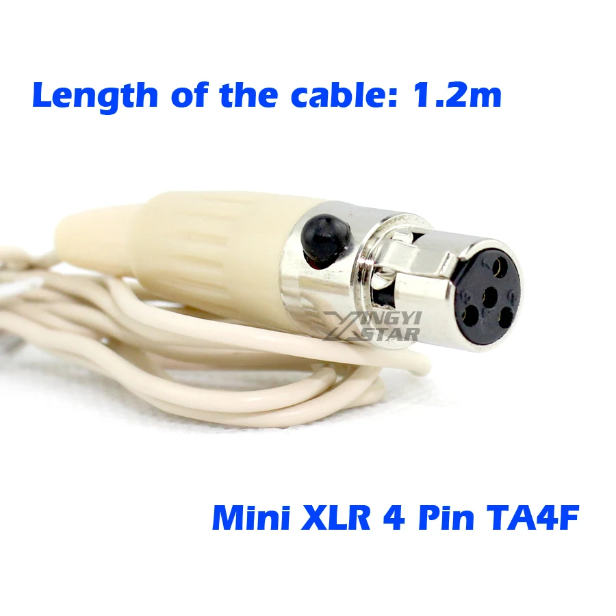 10 шт./лот мини XLR 4-контактный TA4F соединитель проводной Конденсатор зажим для галстука петличный микрофон для Shure Беспроводной караоке Системы