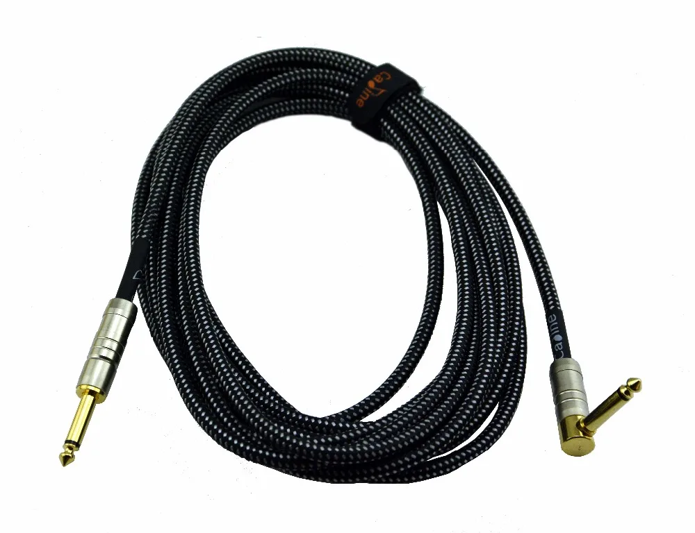 

High Quality Caline CL-6 6M Wove Guitar Lines Guitar Cable Cord Black with White Instrument Accessaries