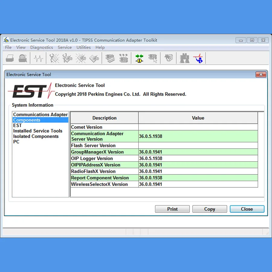 2018A for Perkins EST Electronic Service Tool Diagnostic Software+ Keygen Active+ Install Video