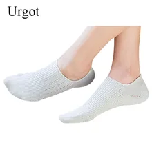 Urgot/5 пар, женские носки с двойным переплетением, противоскользящие, кремниевые, полые, женская, одноцветная, носки-лодочки, весенне-летние носки ярких цветов