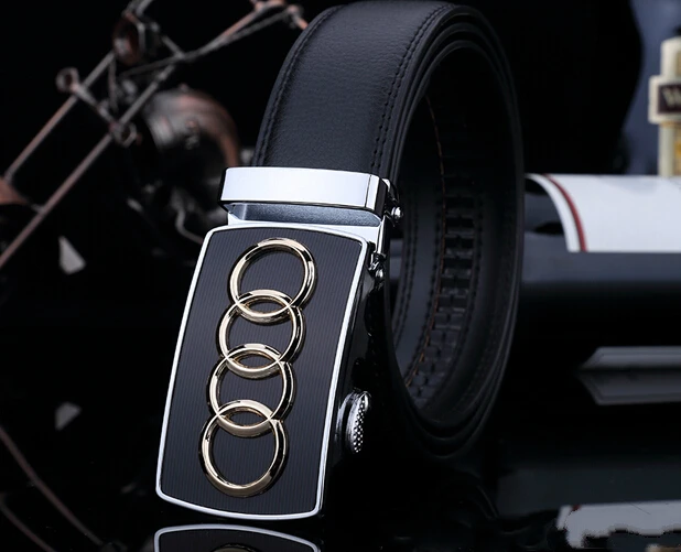 Mercedes audi leather automatic buckle belt counters authentic han