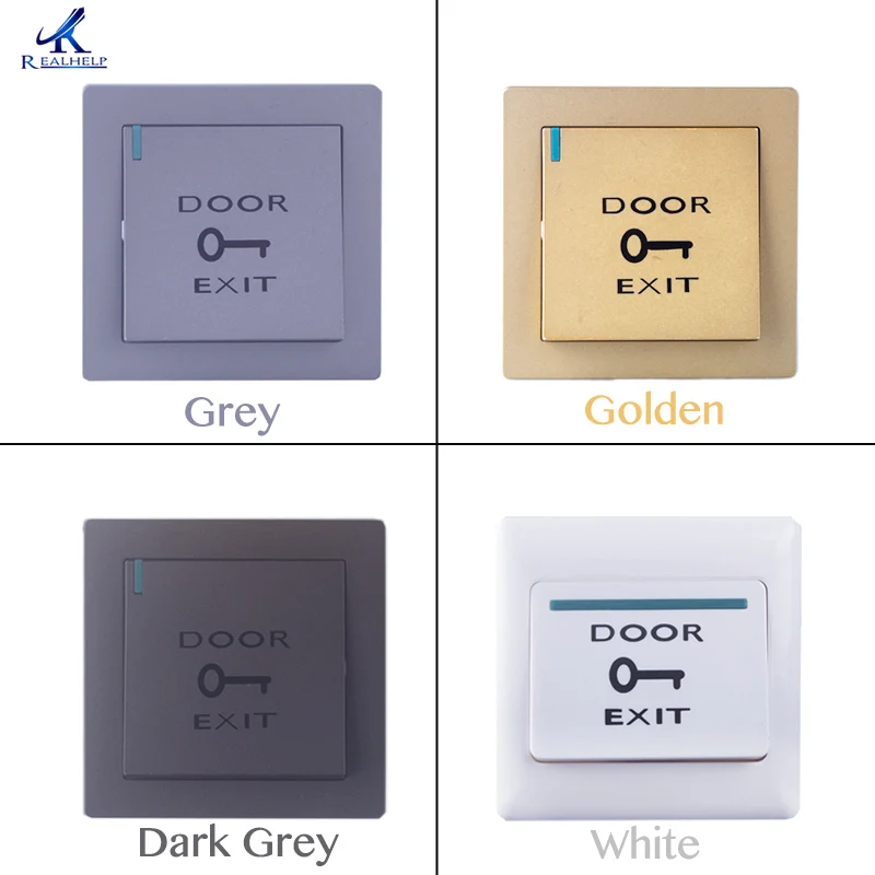 Four Colors to Choose Door Exit Push Button Open button Controls EXIT Switch Single Button