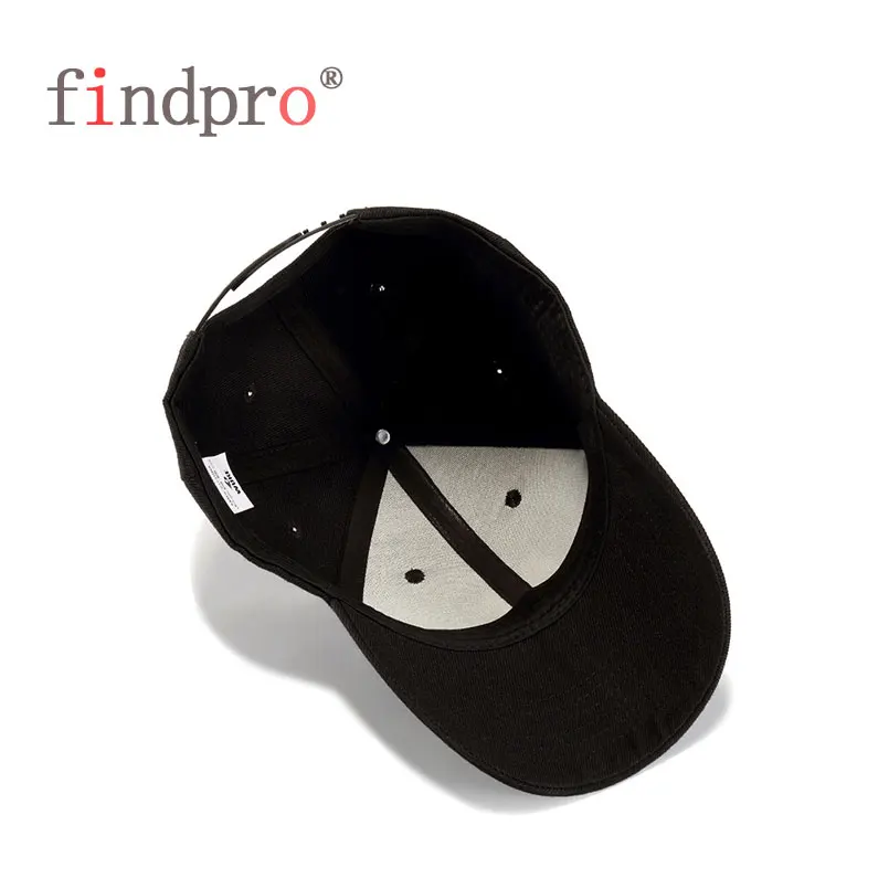 Findpro Gorras черная бейсболка с вышивкой Хлопковые бейсболки шапки для мужчин и