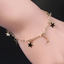Европейские и американские импортные товары Новые Женские Простые Модные маленькие звезды луна Комбинированный браслет sl0077