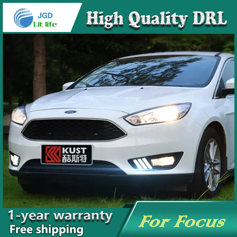 Car Styling Daytime Running Light DRL LED With Turning Signal Fog Lamp Decorative Accessories case for Ford focus 3 2015 2016