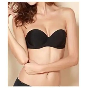 

Women Push Up Bra Strapless Women's Bras Underwired 1/2 Cup Back Band Dress Wedding Backless Invisible Bras Female Underwear