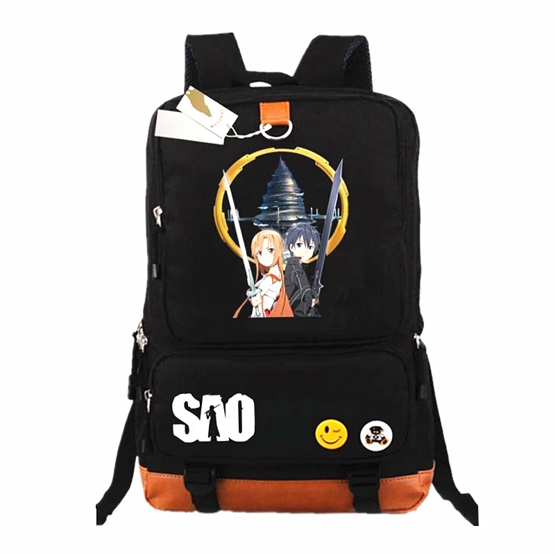 Anime Sword Art Online SAO Canvas Backpack Men Women Backpacks Cosplay